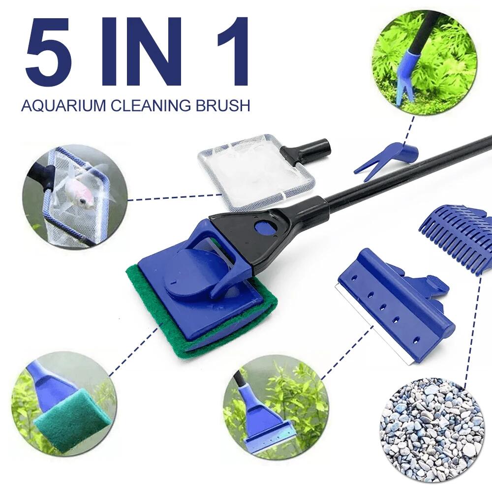 Planted Aquarium Cleaning - 5in1 Strumento per la pulizia dell'acquario