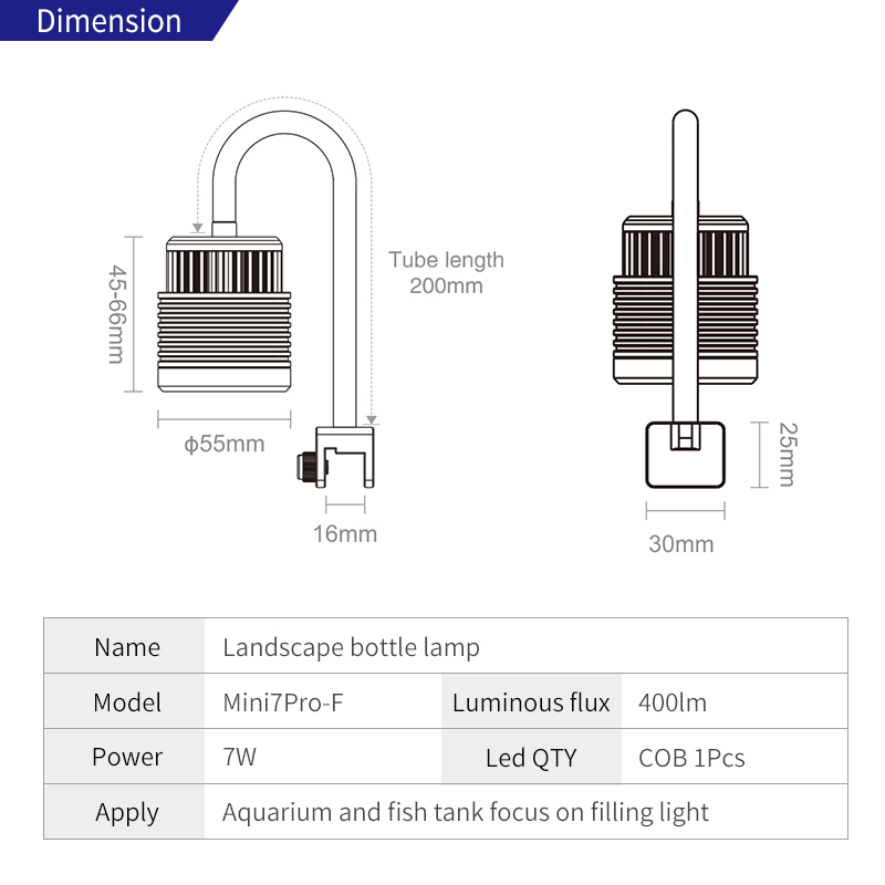 Week Aqua Mini7Pro-F Faretto L - Aquarium Plant Light recensione e prezzo